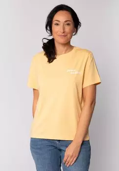 Футболка с принтом JA NEE IST KLAR watapparel, оранжевый