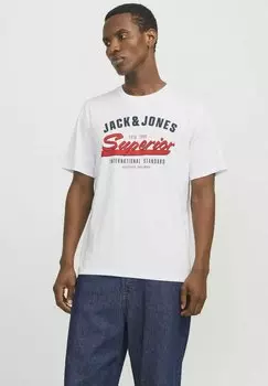 Футболка с принтом Jack & Jones, белый