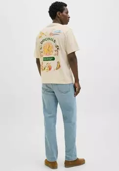 Футболка с принтом Jack & Jones, бежевый