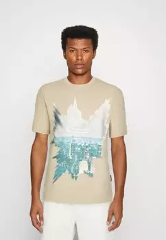 Футболка с принтом Jack & Jones, бежевый