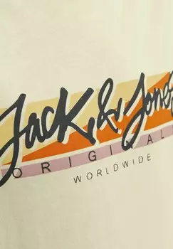Футболка с принтом Jack & Jones, бежевый