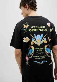 Футболка с принтом Jack & Jones, черный
