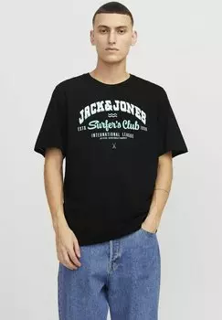 Футболка с принтом Jack & Jones, черный