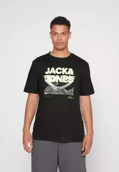 Футболка с принтом Jack & Jones, черный