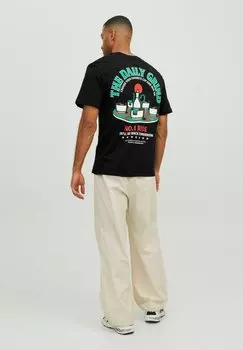 Футболка с принтом Jack & Jones, черный