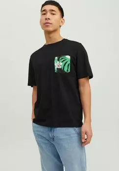 Футболка с принтом Jack & Jones, черный