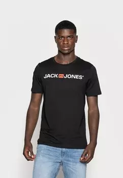 Футболка с принтом Jack & Jones, черный