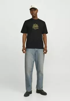 Футболка с принтом Jack & Jones, черный