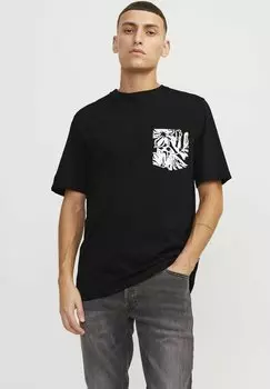 Футболка с принтом Jack & Jones, цвет black