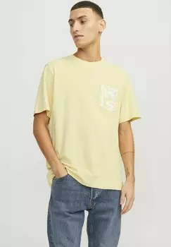 Футболка с принтом Jack & Jones, цвет italian straw