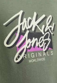 Футболка с принтом Jack & Jones, цвет Laurel Wreath
