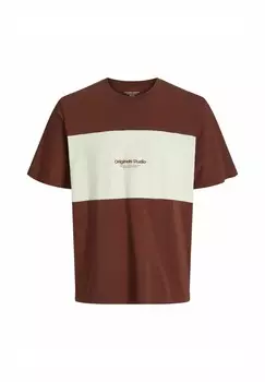 Футболка с принтом Jack & Jones, коричневый