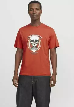 Футболка с принтом Jack & Jones, оранжевый