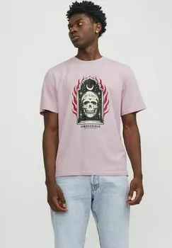 Футболка с принтом Jack & Jones, розовый