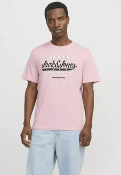 Футболка с принтом Jack & Jones, розовый
