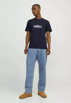 Футболка с принтом Jack & Jones, синий