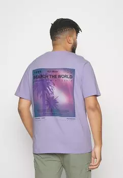 Футболка с принтом Jack & Jones, сиреневый