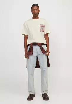 Футболка с принтом Jack & Jones, слоновая кость