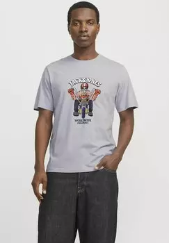Футболка с принтом Jack & Jones, светло-голубой