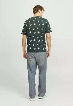 Футболка с принтом Jack & Jones, темно-зеленый