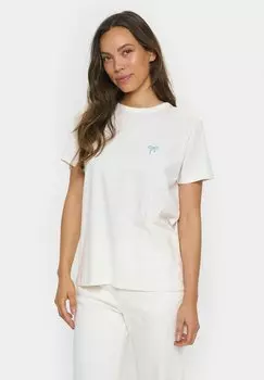 Футболка с принтом JADEENSZ Saint Tropez, кремовый