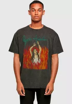 Футболка с принтом JANES ADDICTION RITUALO ACID WASHED TEE Merchcode, черный