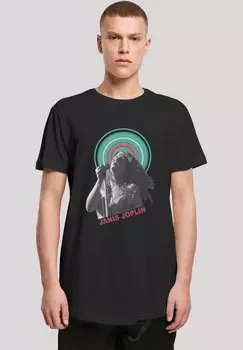 Футболка с принтом JANIS JOPLIN HALO F4NT4STIC, черный