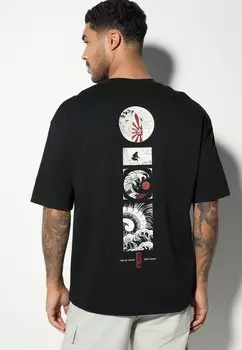 Футболка с принтом JAPANESE SURF GRAPHIC Next, черный