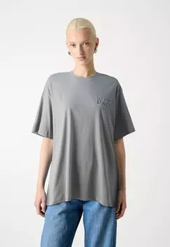 Футболка с принтом JCONAVIGATE TEE CREW NECK UNISEX Jack & Jones, серый