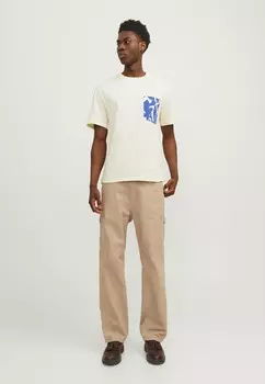 Футболка с принтом JCOPRJCT Jack & Jones, цвет Mottled Beige