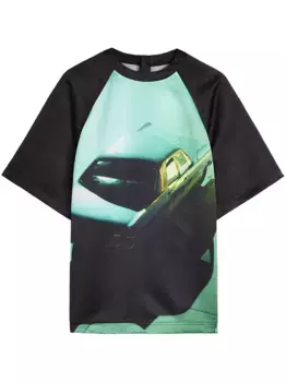 Футболка с принтом JIL SANDER, зеленый