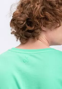 Футболка с принтом JIONDA KAFT, бирюзовый