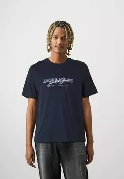 Футболка с принтом JJALVIS TEE CREW NECK 3 PACK Jack & Jones, зеленый