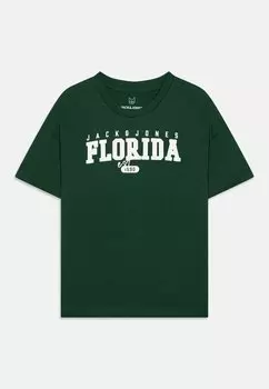 Футболка с принтом JJCORY TEE CREW NECK Jack & Jones Junior, цвет dark green
