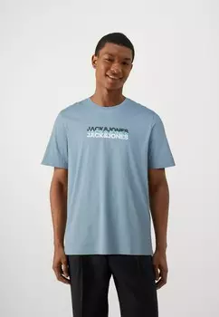 Футболка с принтом JJCYBER TEE CREW NECK 5 PACK Jack & Jones, синий