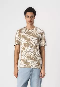 Футболка с принтом JJEBRYAN TEE O NECK Jack & Jones, коричневый