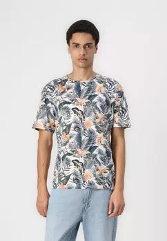Футболка с принтом JJEBRYAN TEE O NECK Jack & Jones, белый