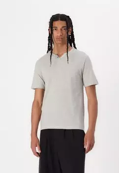 Футболка с принтом JJESPLIT NECK STRIPE TEE Jack & Jones, кремовый