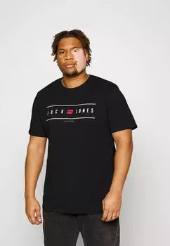Футболка с принтом JJFLAG TEE CREW NECK Jack & Jones, цвет black