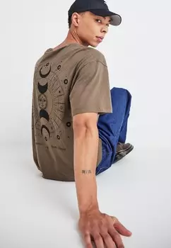 Футболка с принтом JJMYSTIC TEE CREW NECK Jack & Jones, бежевый