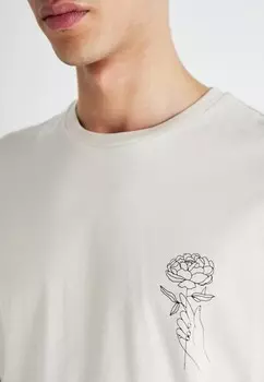 Футболка с принтом JJMYSTIC TEE CREW NECK Jack & Jones, кремовый