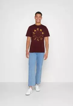 Футболка с принтом JJWARRIOR TEE CREW NECK 3 PACK Jack & Jones, слоновая кость