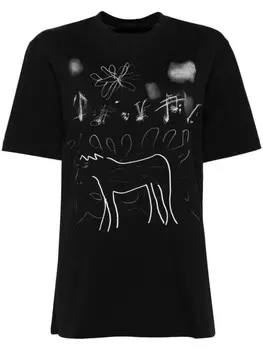 Футболка с принтом JNBY, черный