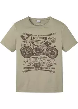 Футболка с принтом John Baner Jeanswear, зеленый