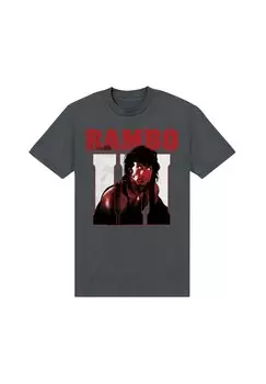 Футболка с принтом JOHN RAMBO Henry Tiger, серый