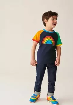 Футболка с принтом JOOLS SHORT SLEEVE Little Bird, цвет navy rainbow
