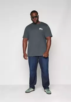 Футболка с принтом JORBRONX SQUARE PLUS TEE CREW NECK Jack & Jones, черный