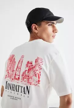 Футболка с принтом JORBRONX SQUARE TEE CREW NECK Jack & Jones, белый