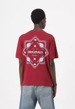 Футболка с принтом JORDIA GRAPHIC BACK TEE Jack & Jones, красный