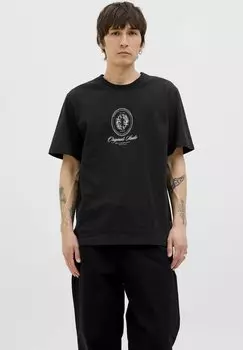 Футболка с принтом JORDIA GRAPHIC FRONT CREW NECK Jack & Jones, черный